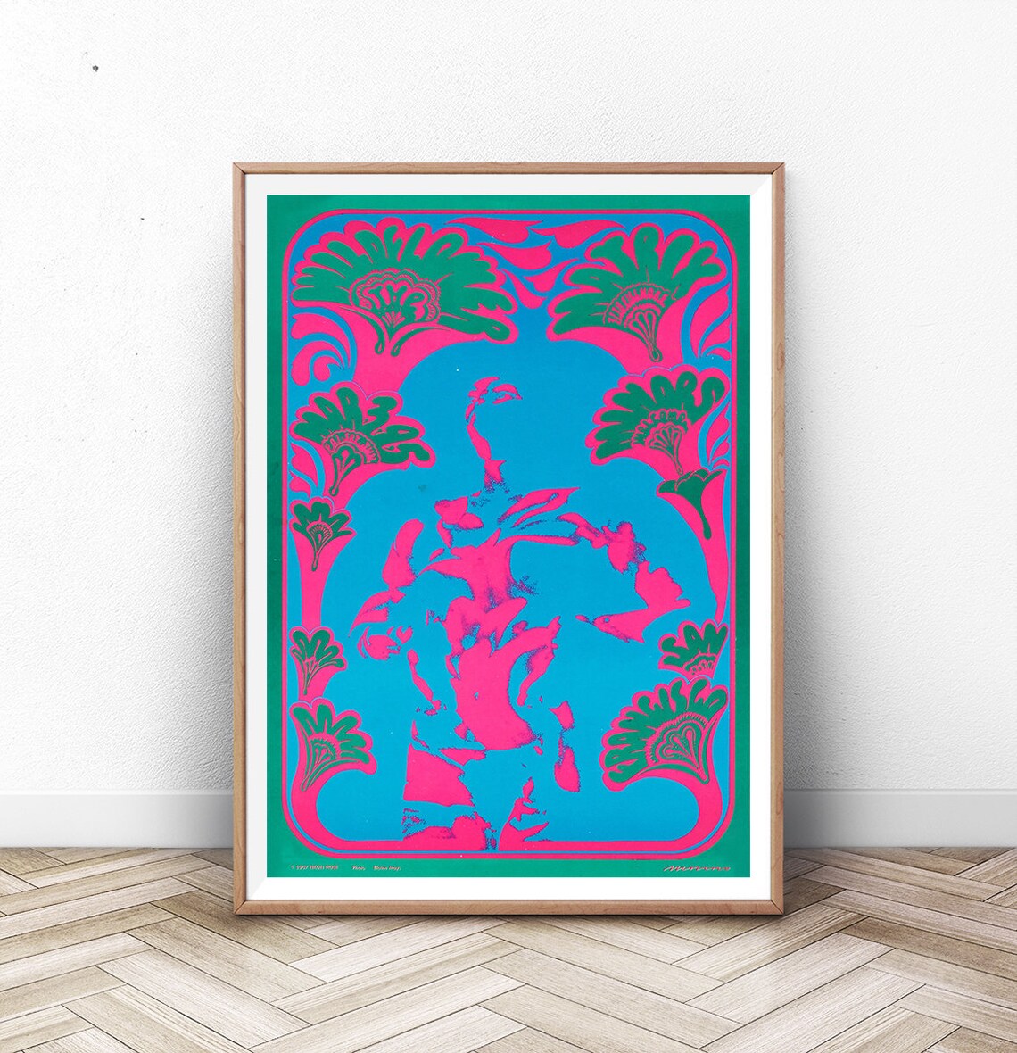 Psychedelic Concert Poster, Trippy Cannabis Art Print