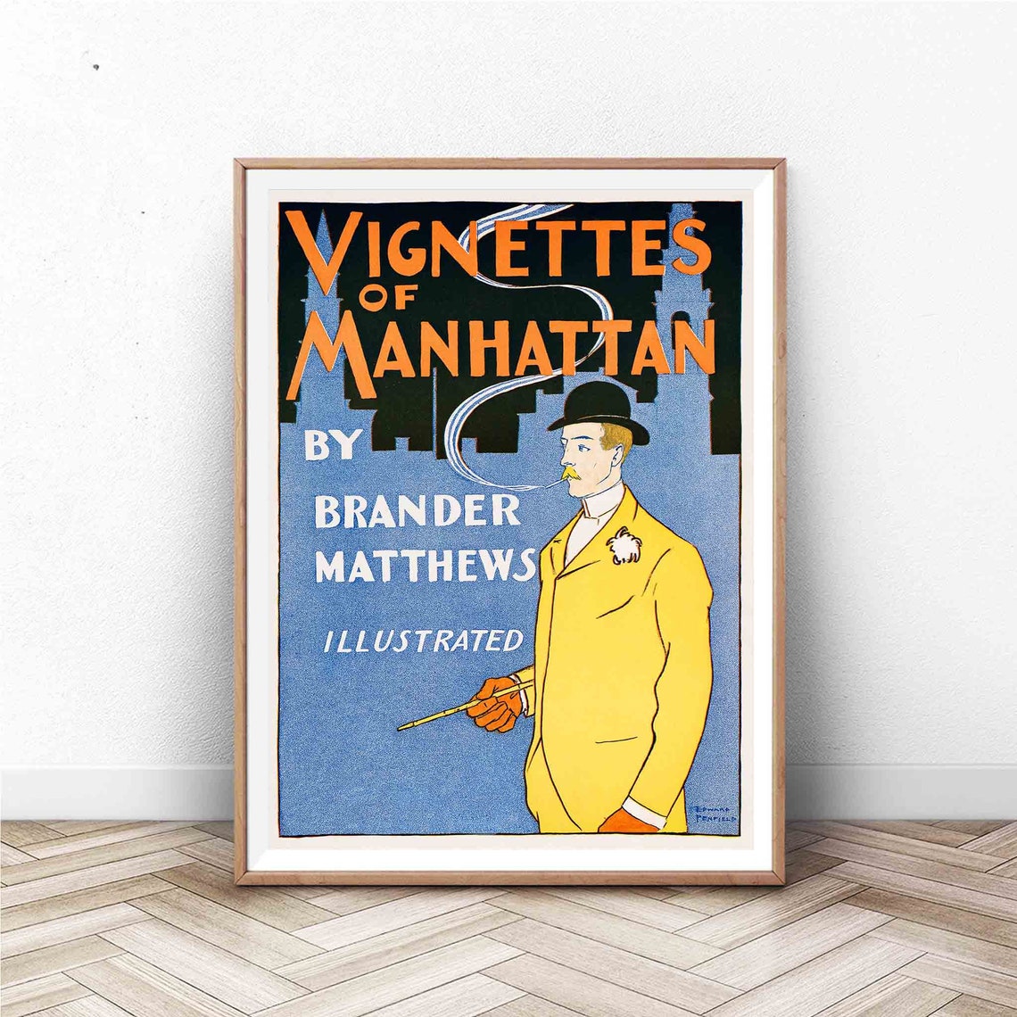 Vignettes of Manhattan Brander Matthews Illustrated Book Art Poster