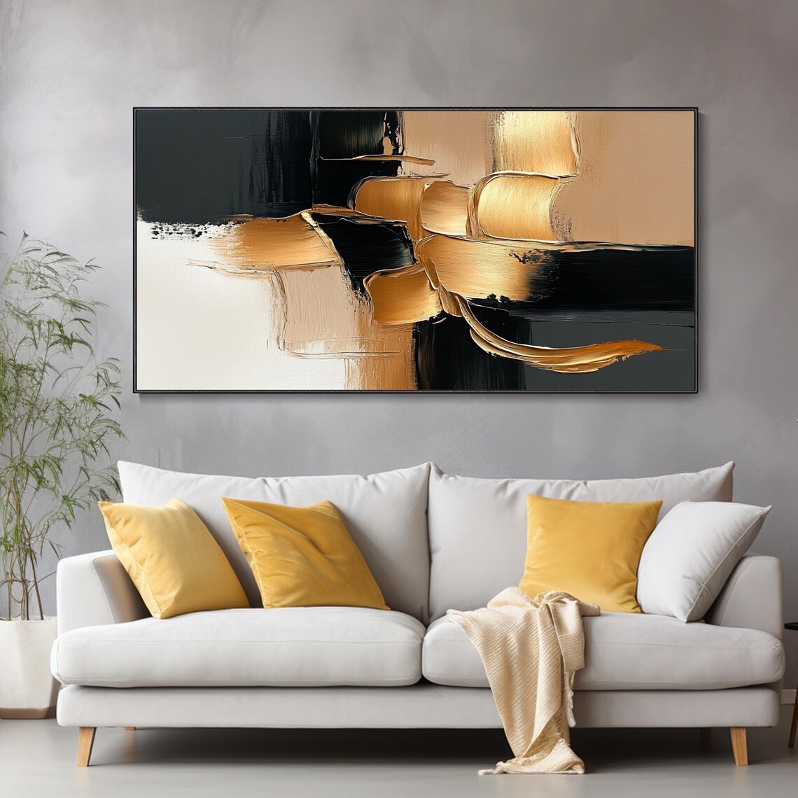 Abstract Knife Art, Modern 3D Texture Wall Art Print - Image 3
