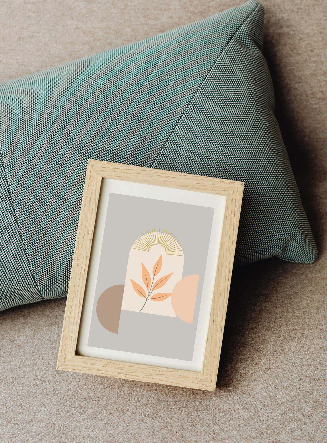 Boho Botanical Leaf Art, Minimalist Decor - Image 3