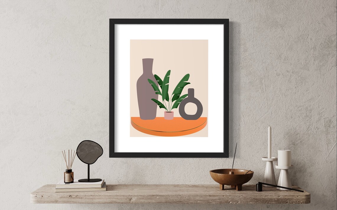 Boho Vase Botanical Art Print, Bohemian Decor - Image 2