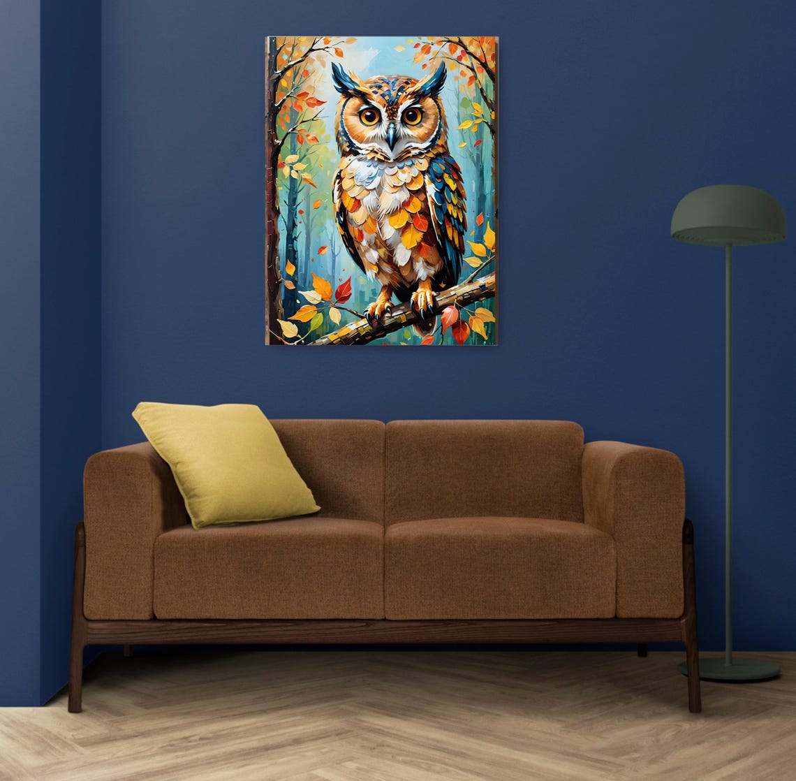 Autumn Owl Art Print, Fall Wall Art - Image 2