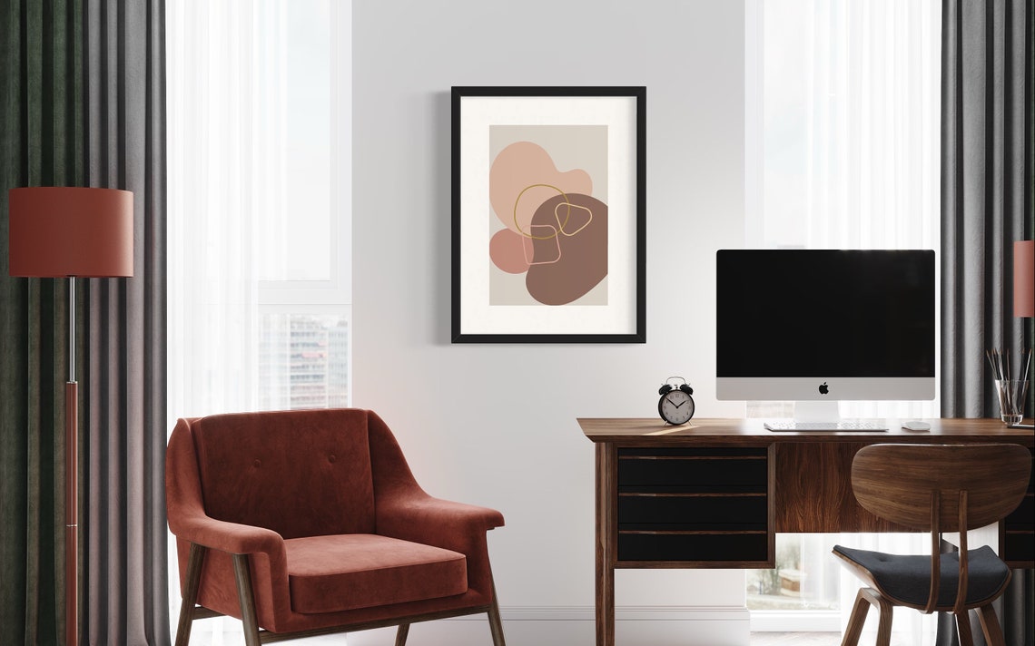 Earth Tones Boho Minimalist Art Print - Image 3