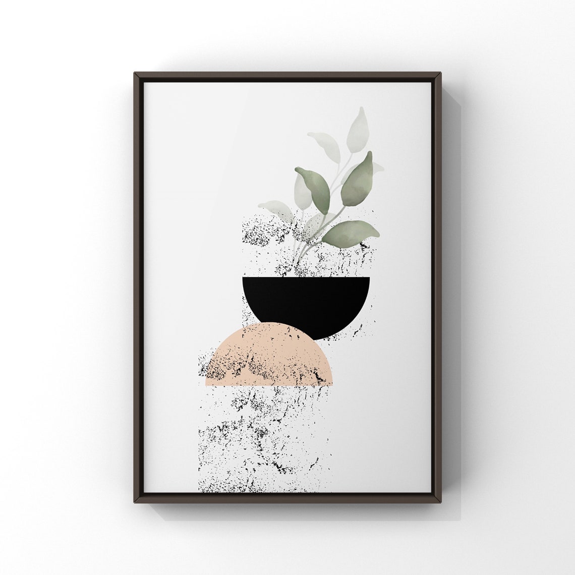 Boho Botanical Art Print, Beige Decor - Image 2