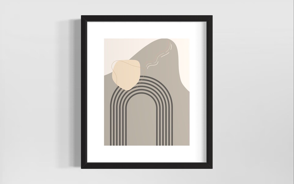 Abstract Arch Rainbow Boho Decor Art Print - Image 2