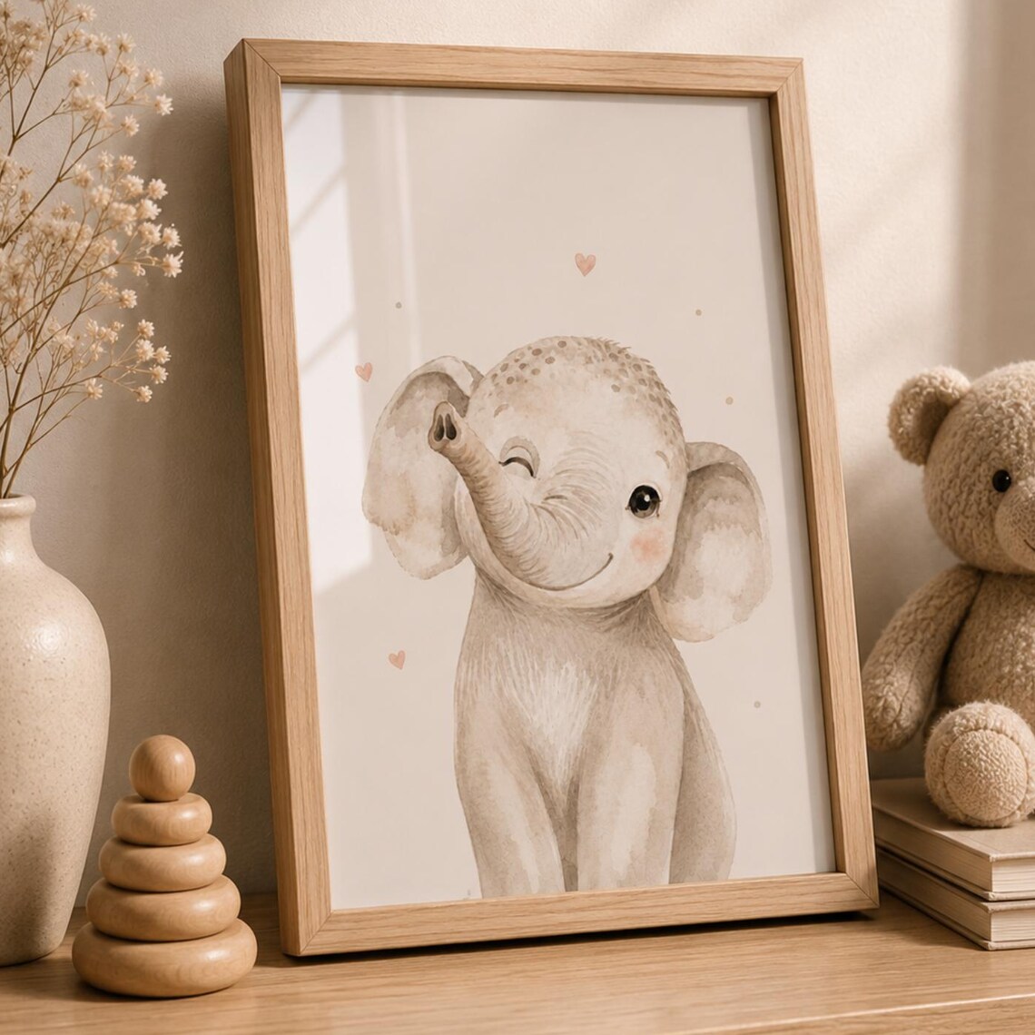 Elephant Nursery Wall Art - Watercolor Animal Poster