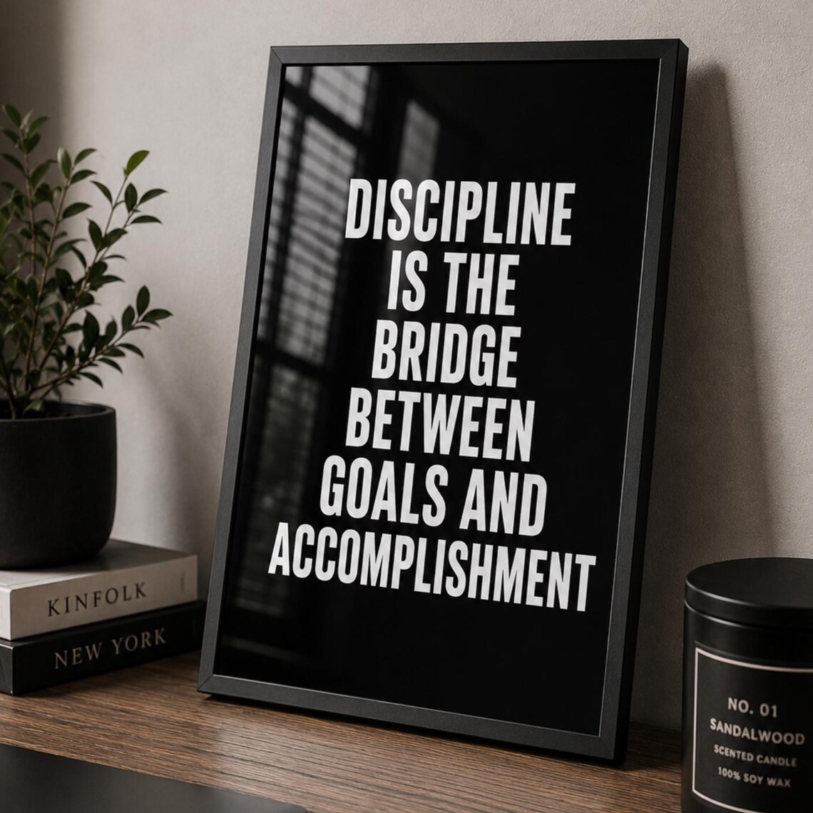 Discipline Is The Bridge Poster, Motivational Quote