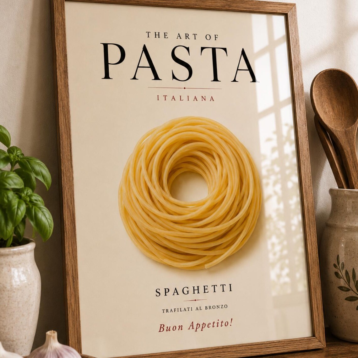 Art of Pasta Spaghetti Italiana Buon Appetito Kitchen Food Print