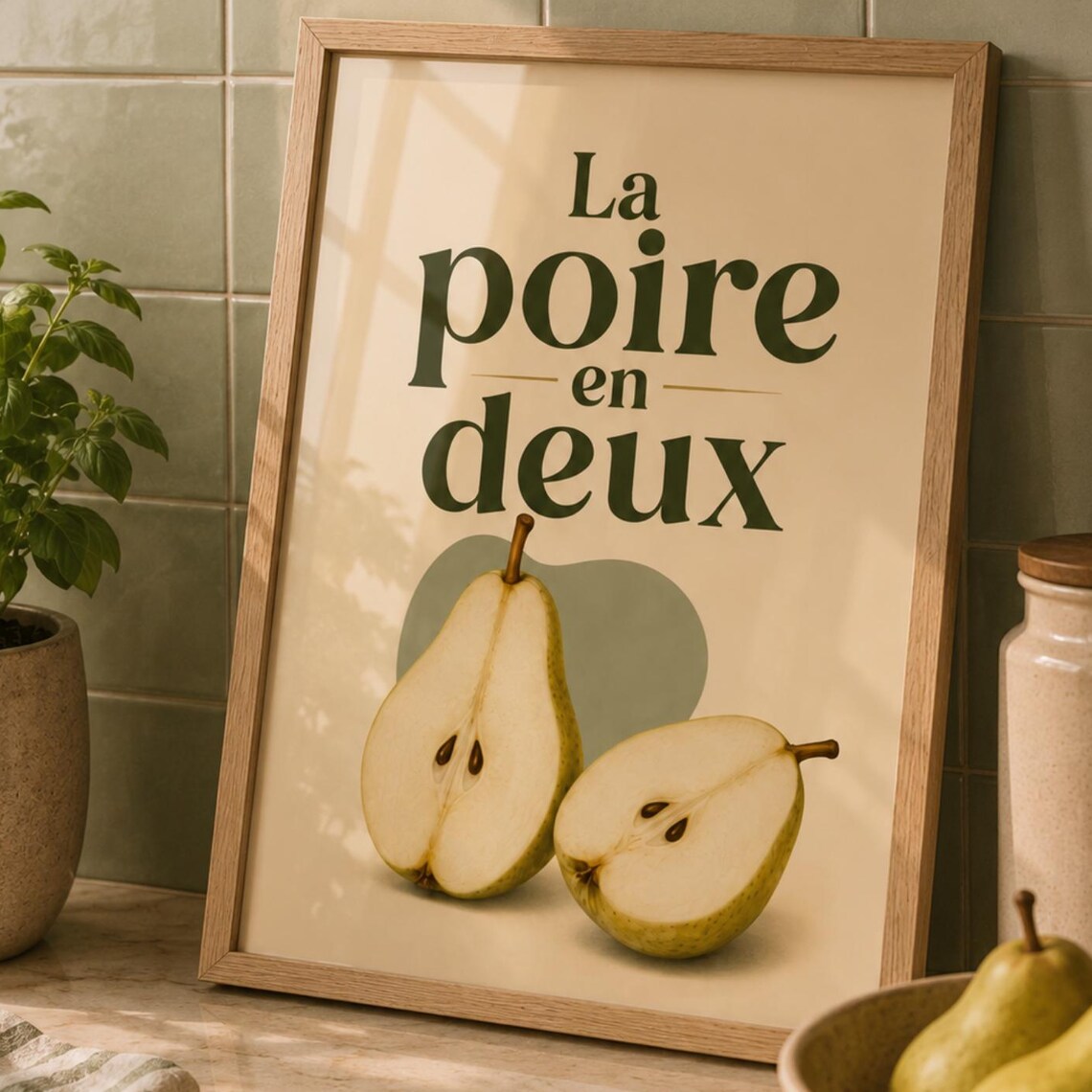 La Poire En Deux - Vintage Pear Poster Print