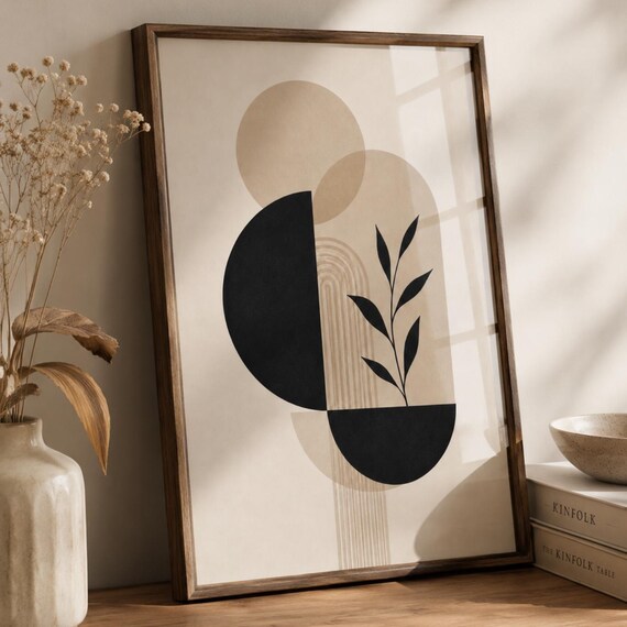 Abstract Geometric Minimalist Boho Scandinavian Art Print