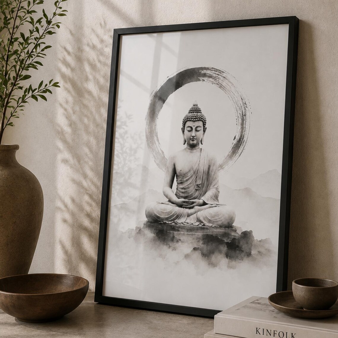Buddha Wall Art Print, Zen Meditation Poster