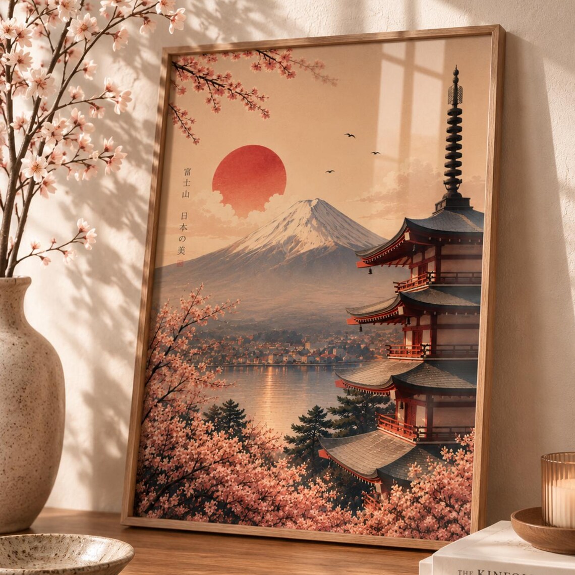 Mount Fuji Poster, Japanese Landscape Art Print