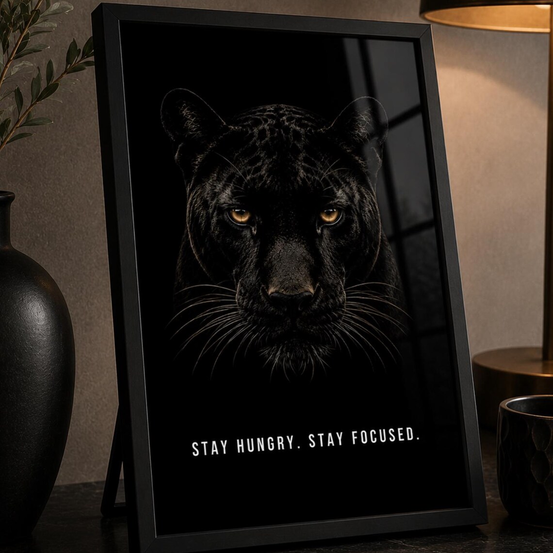 Black Panther Motivational Quote Art Print