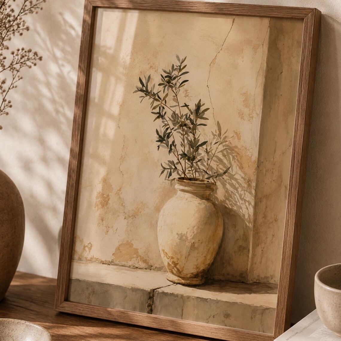 Olive Tree Art Print, Mediterranean Botanical Decor