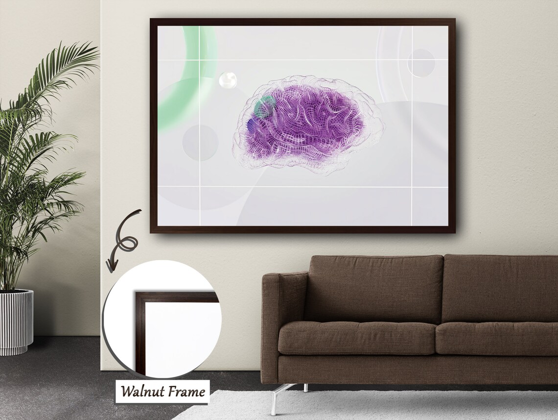 The Enigma Of The Mind, Watercolor Brain Art