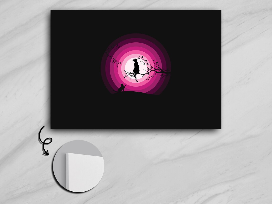 Ethereal Night Silhouette Moon Bird, Poetic Gradient - Image 5