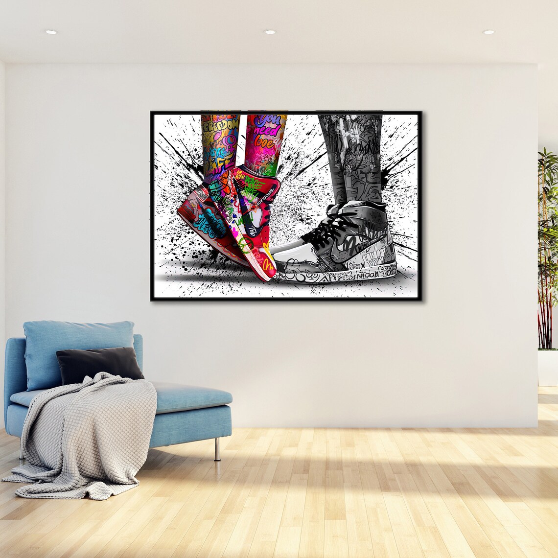 Graffiti Art Sneakers, Urban Pop Art Gift - Image 4