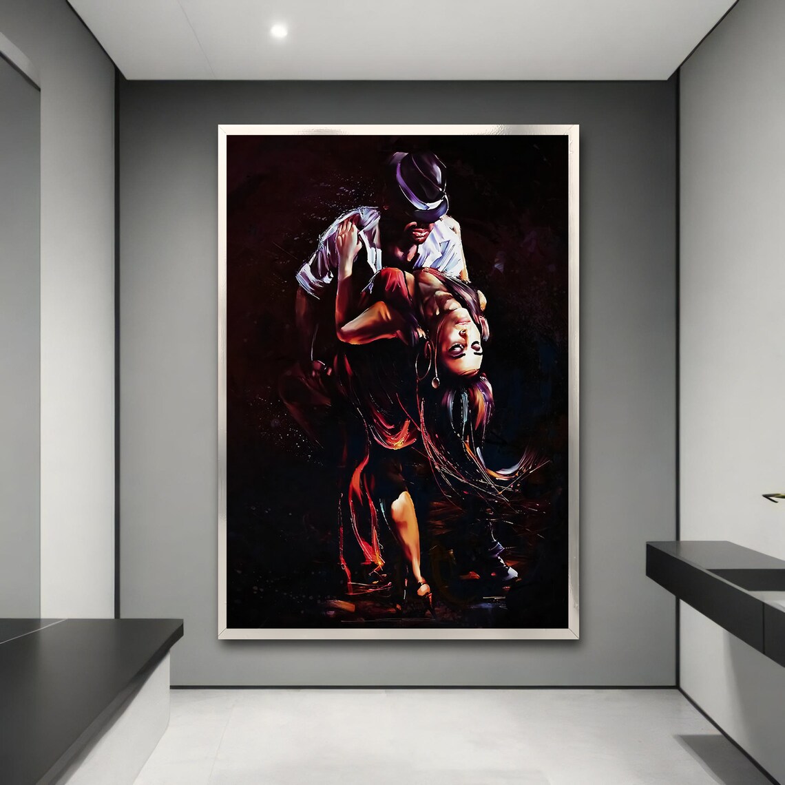 Passionate Salsa Dance, Modern Dance Enthusiast Decor - Image 3