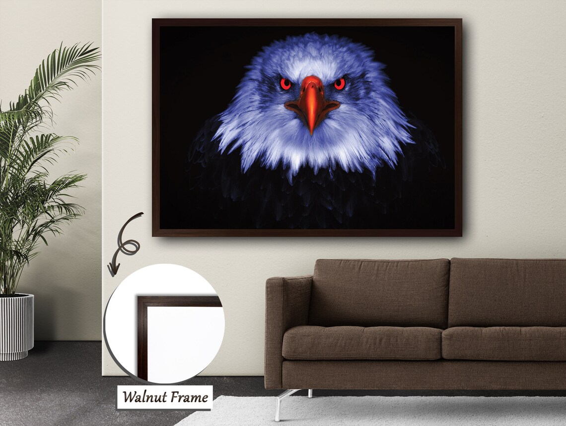 Majestic Midnight Eagle, Regal Wildlife Art Print - Image 3