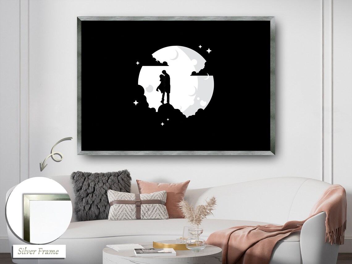 Silhouette Moonlight - Contemporary Travel Poster - Image 2