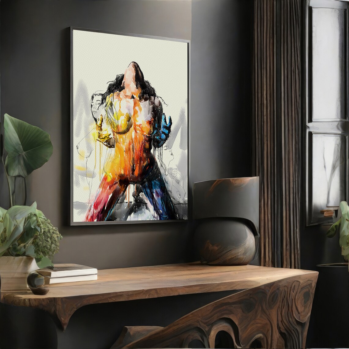 Erotic Abstract Female Form, Sensual Modern Art