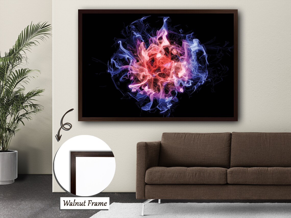 Ethereal Cosmic Flames Art Print, Mystical Decor - Image 3
