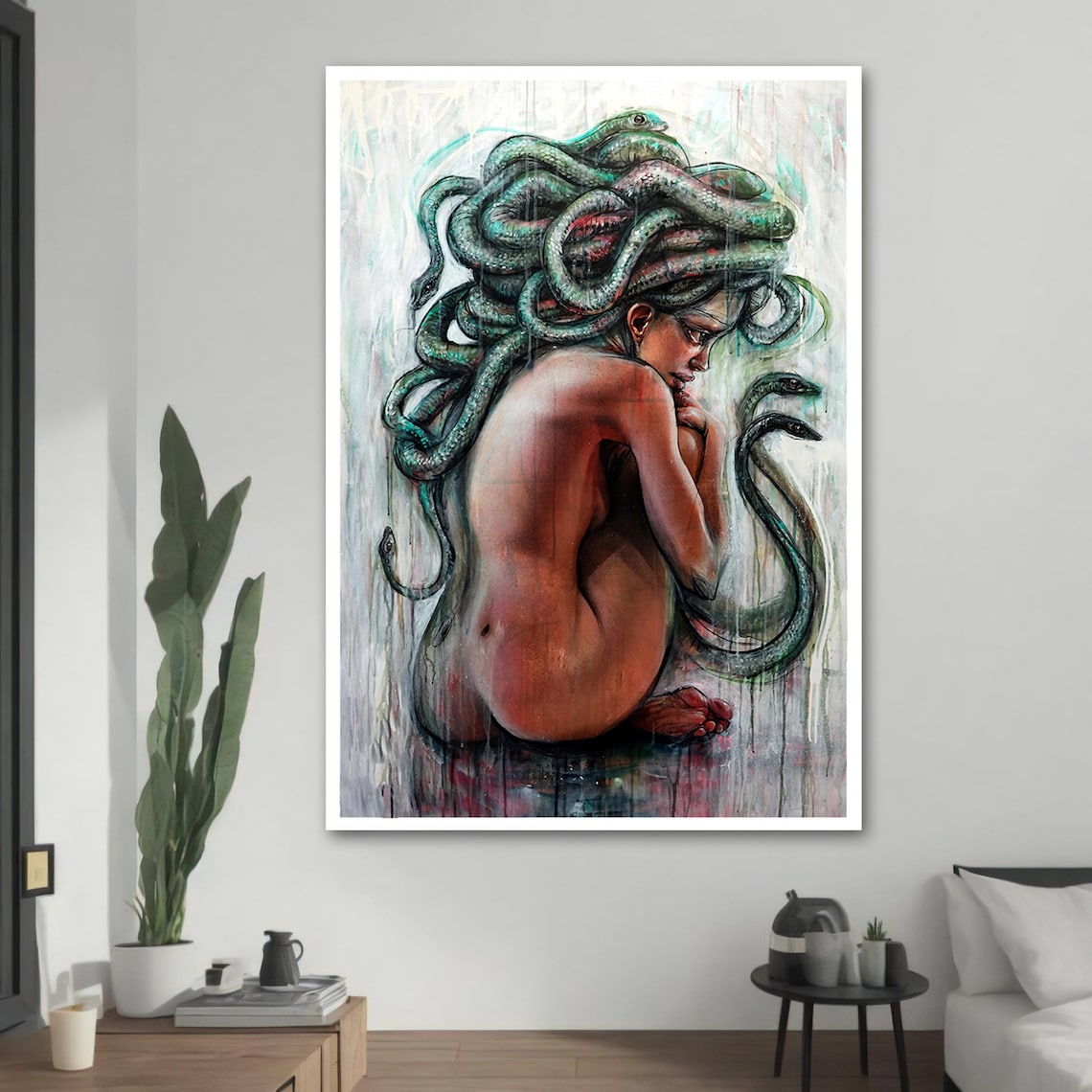 Medusa Nude Sensual Mythology Art, Intimate Gift - Image 2