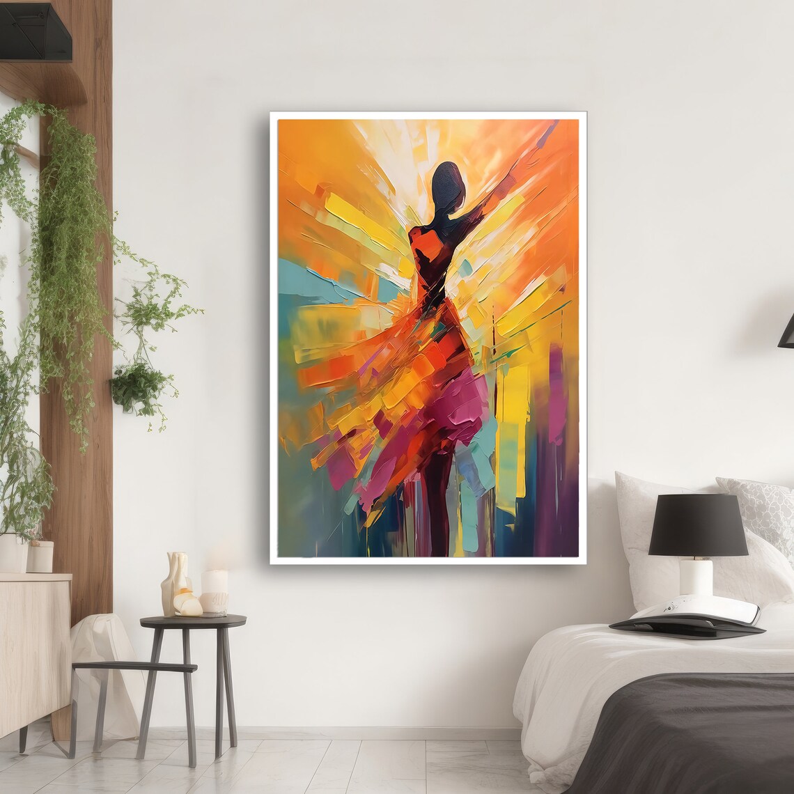 Bright Abstract Dance, Modern Ballet Dancer Art Print - Image 2