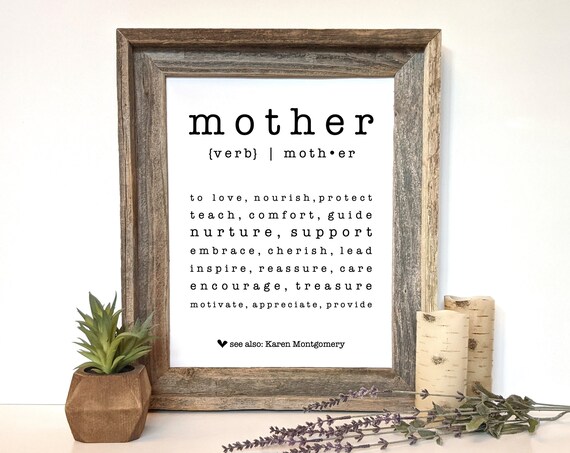 Definition Of Mother Personalized Gifts For Mom Gift From Daughter Mothers Day Gift From Daughter Custom Gift For Mom Gifts Personalized Art