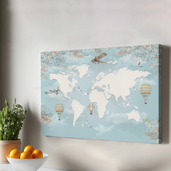 Decorative Canvas Wall Art For Childrens Room Modern Decor Housewarming Gifts