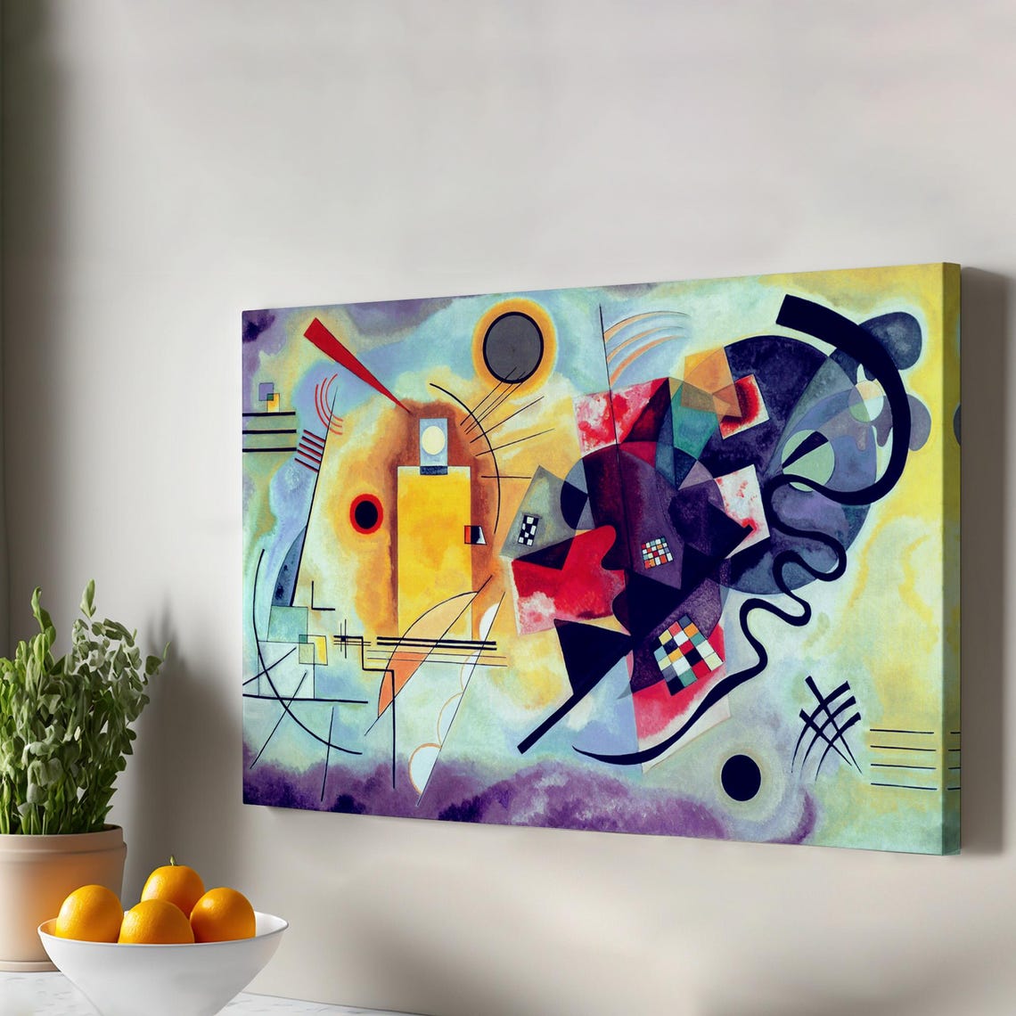 Bold Geometric Abstract Color Block Modern Expressionist Poster