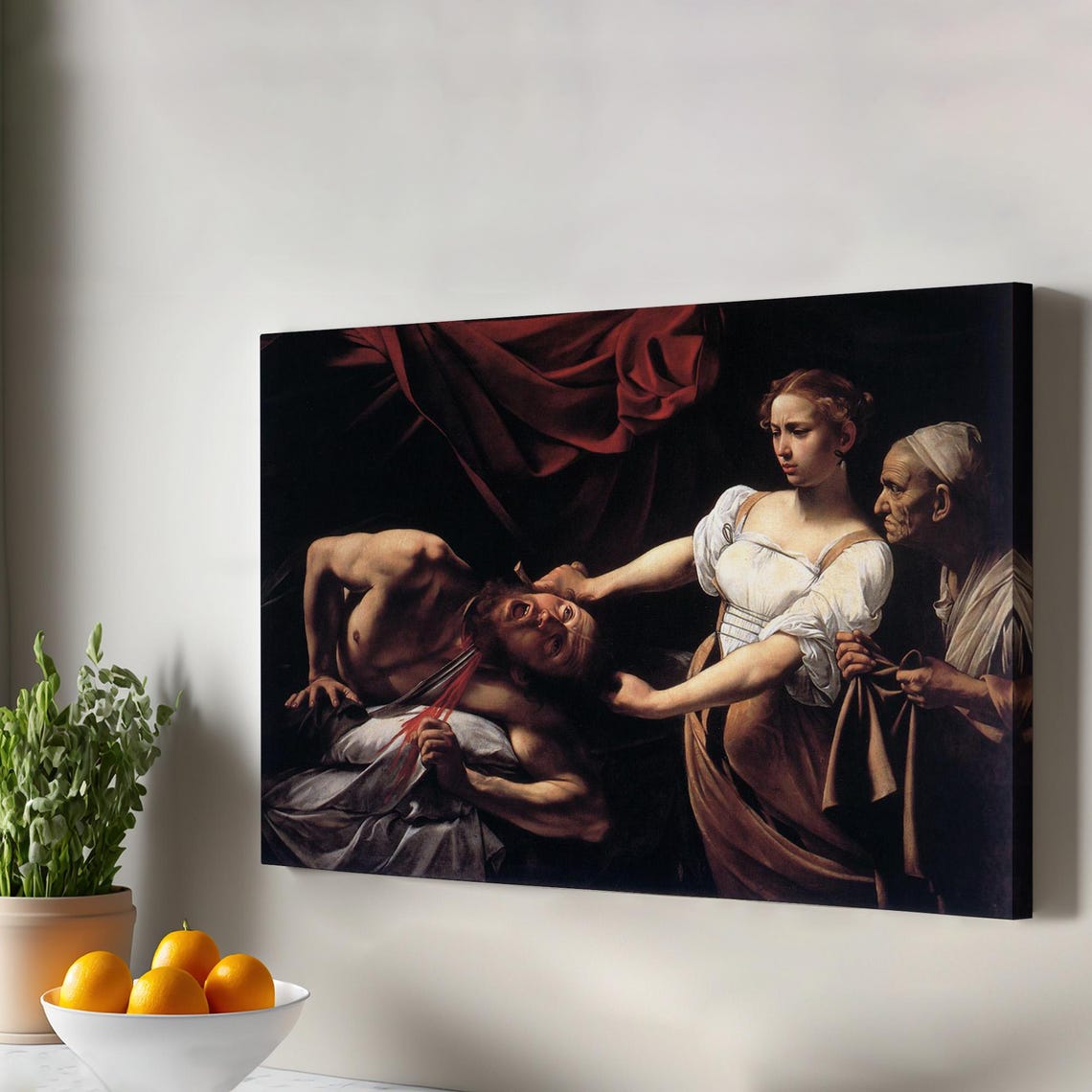 Caravaggio Judith Beheading Holofernes Baroque Masterpiece Art Print