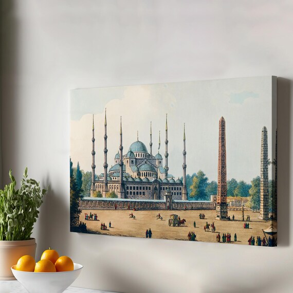 Sultan Ahmed Mosque Istanbul Blue Mosque Ottoman Era Vintage Poster