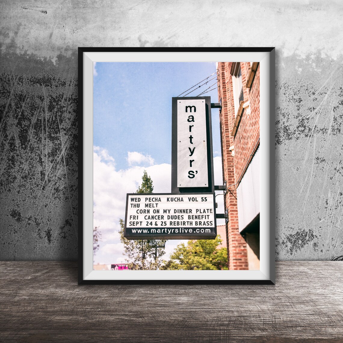 Martyrs Chicago Music Venue Marquee Sign Concert Nights Photo Poster