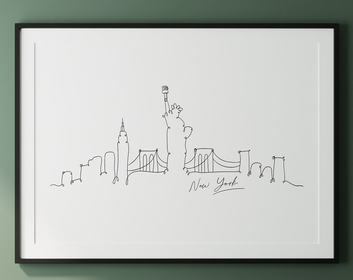 New York Poster New York Print New York Wall Art Travel Decor Travel Poster Travel Gifts New York Cityscape