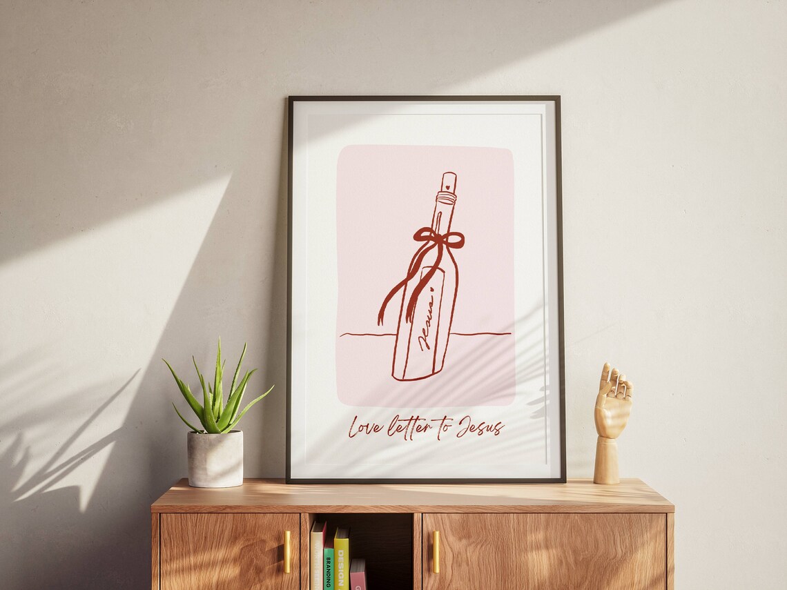 Love Letter To Jesus Vintage Christian Wall Art - Image 2