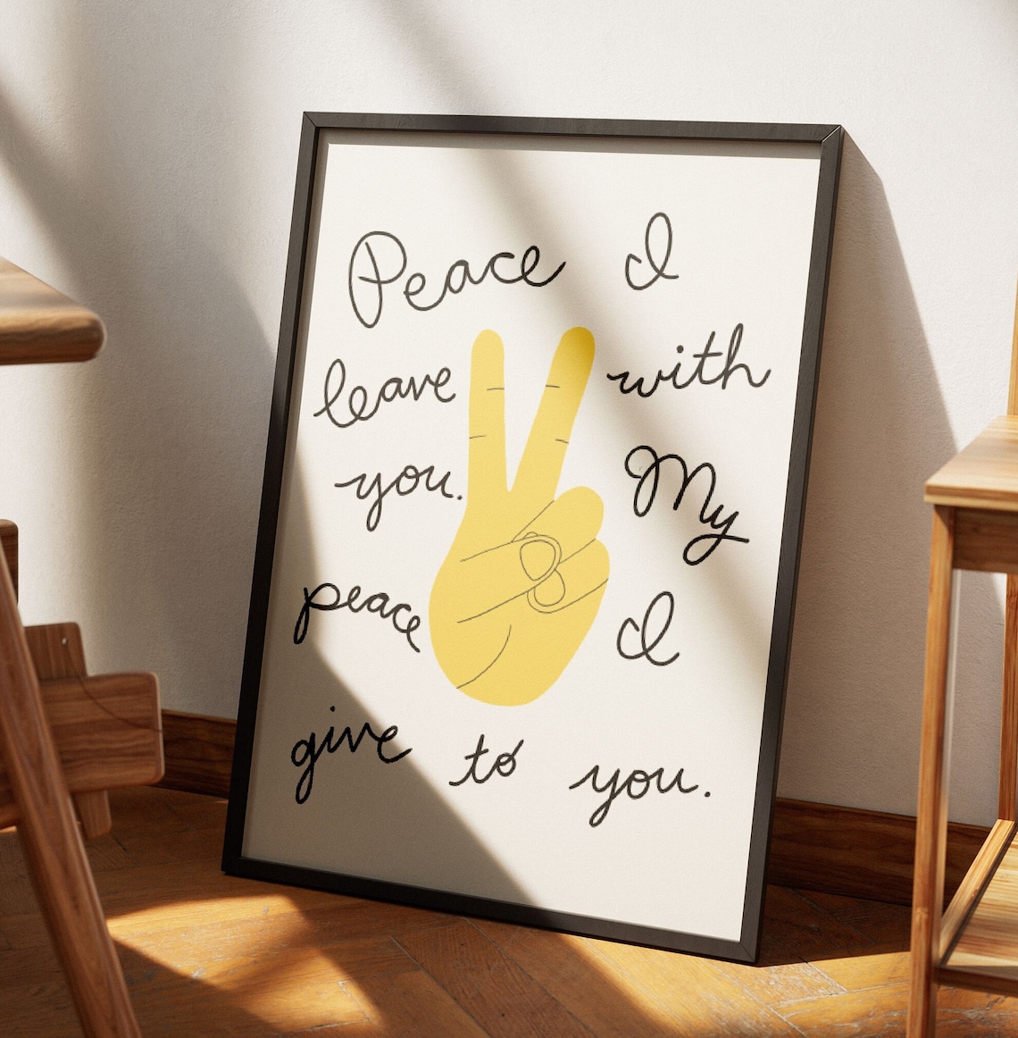 Peace I Leave With You John 14:27 Art Print, Minimal