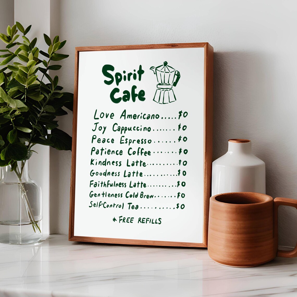 Fruit Of The Spirit Bible Verse Art Print, Cafe Decor - Image 2