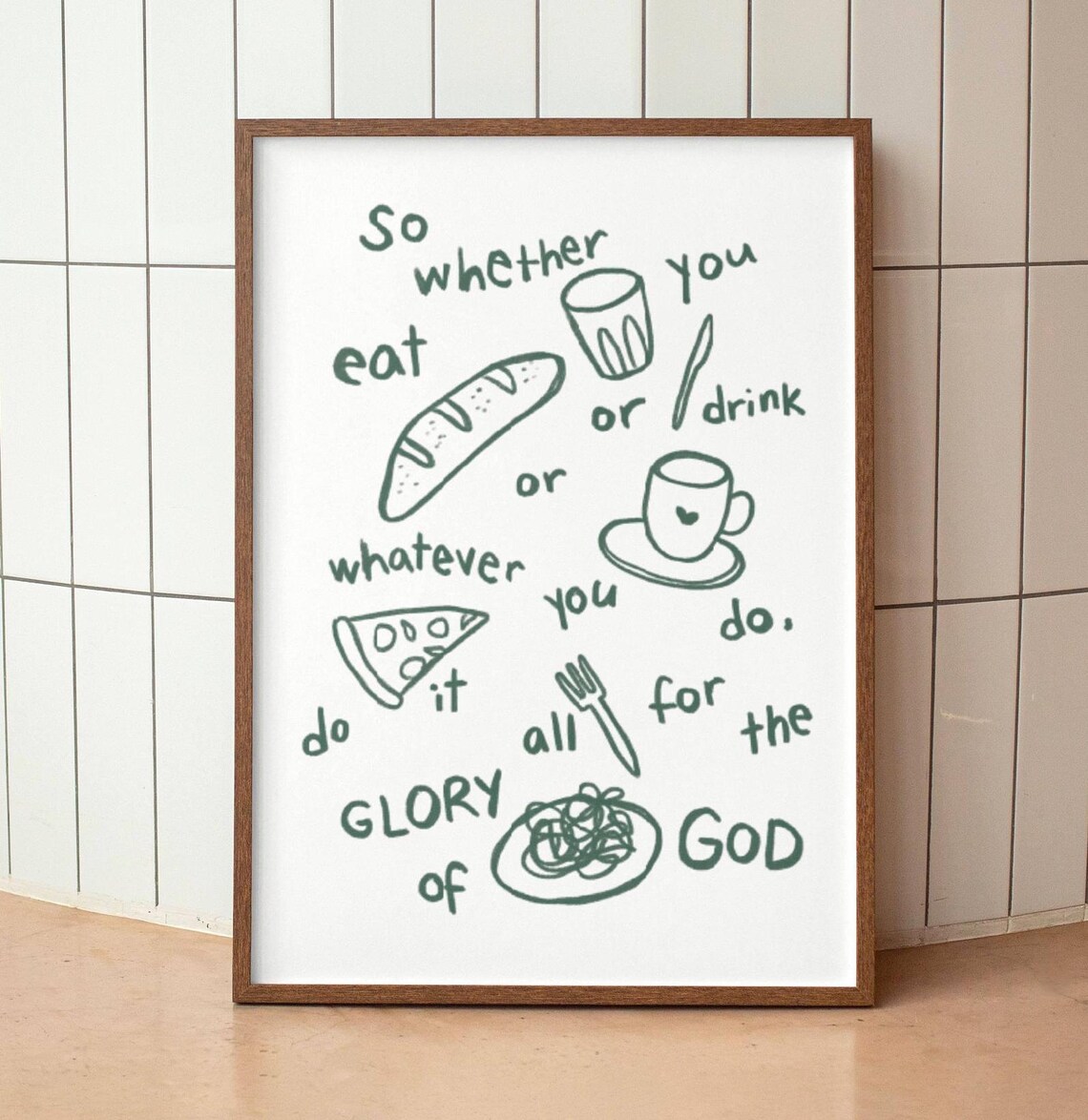 Glory Of God Retro Christian Bible Verse Art Print - Image 3