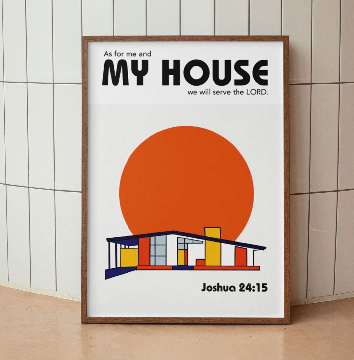 Joshua 24:15 Modern Bible Verse Art Print - Image 3