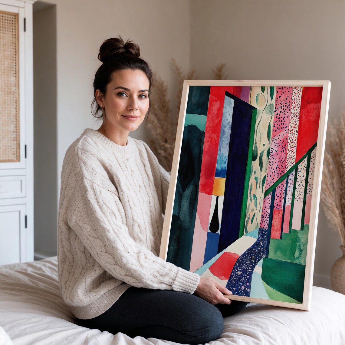 Colorful Abstract Interior, Whimsical Modern Illustration - Image 2