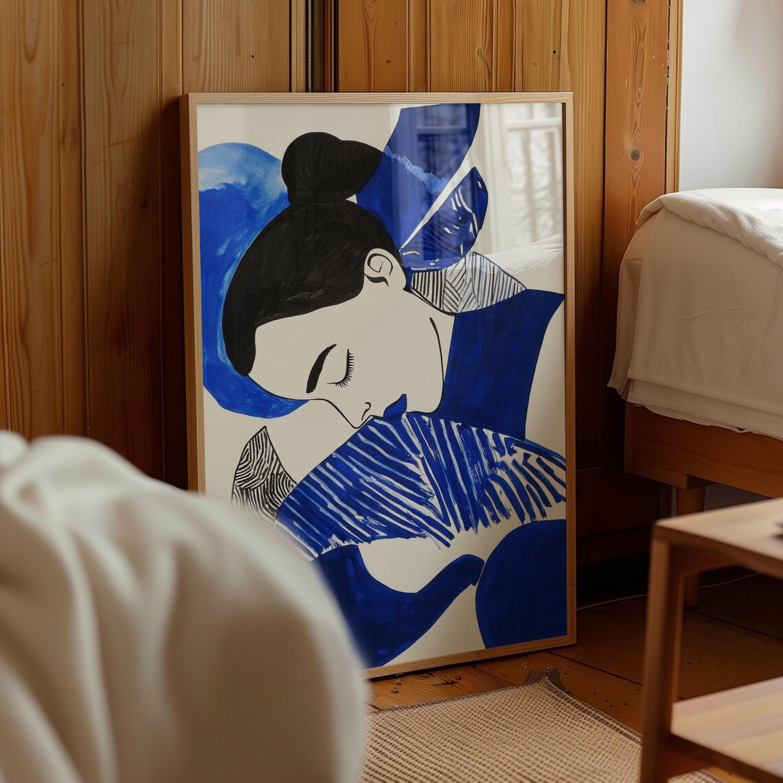 Abstract Woman Portrait, Minimalist Brushstroke Art - Image 2