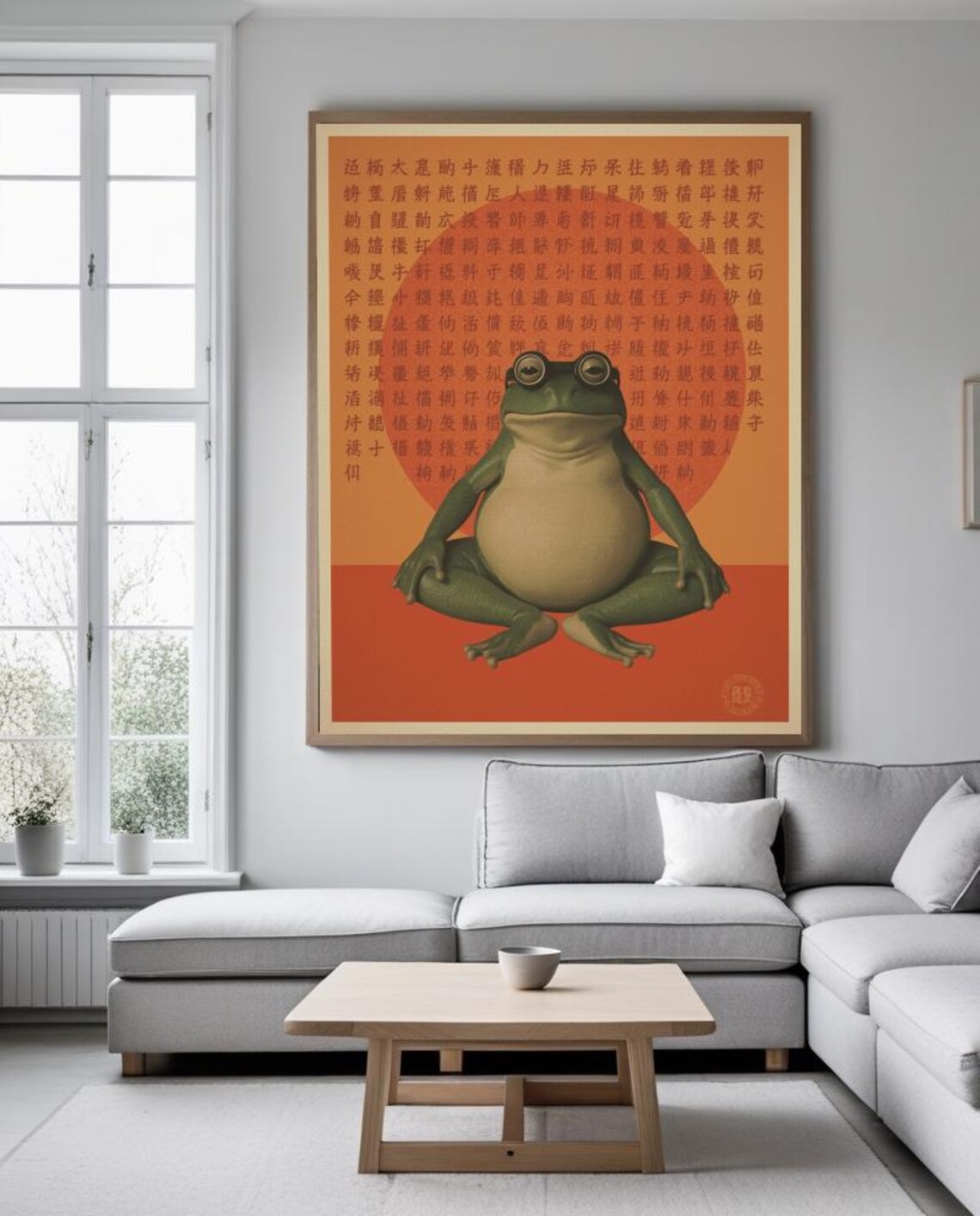 Zen Meditation Frog Asian Inspired Poster