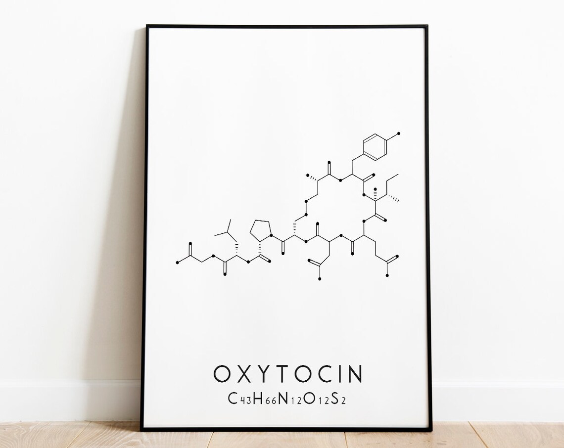 Oxytocin Molecular Structure Love Chemistry Art Print
