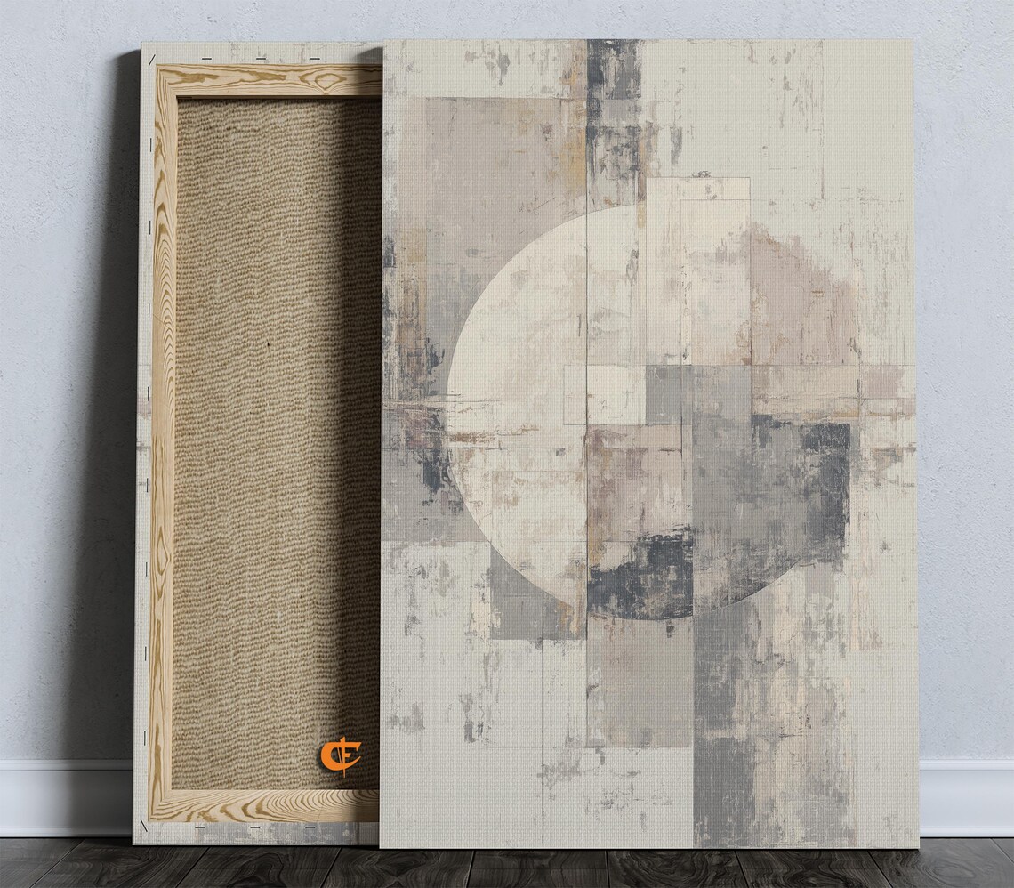 Abstract Neutral Wall Art Sophisticated Modern Design Minimalist Print Earthy Tones Contemporary Decor 1569