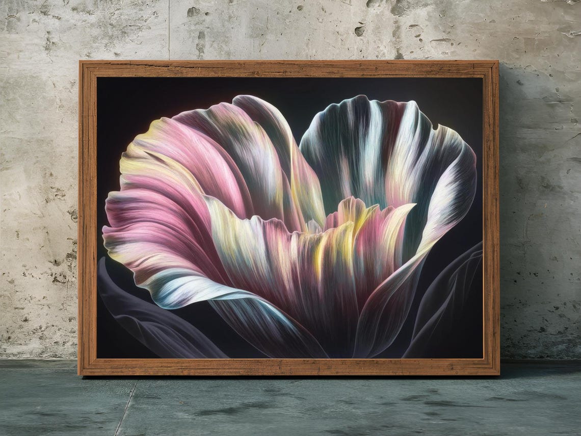 Soft Pastel Flower Bloom Macro Botanical Floral Nature Poster - Image 3