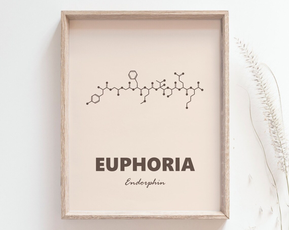 Euphoria Molecule Print, Minimalist Science Poster