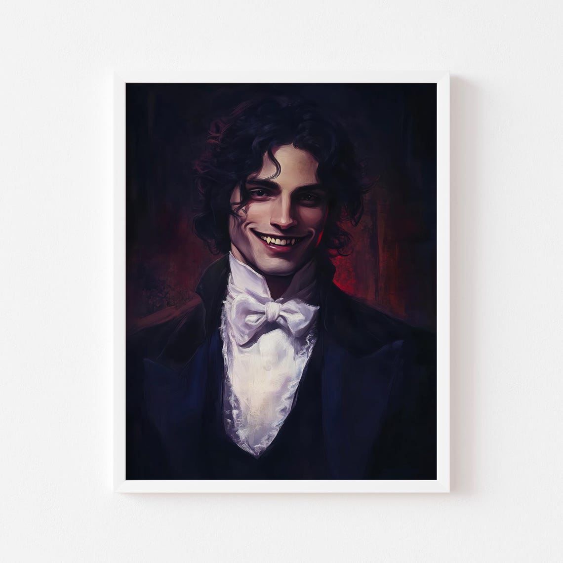 Dark Gothic Vampire Portrait Victorian Gentleman Dark Academia Print - Image 3