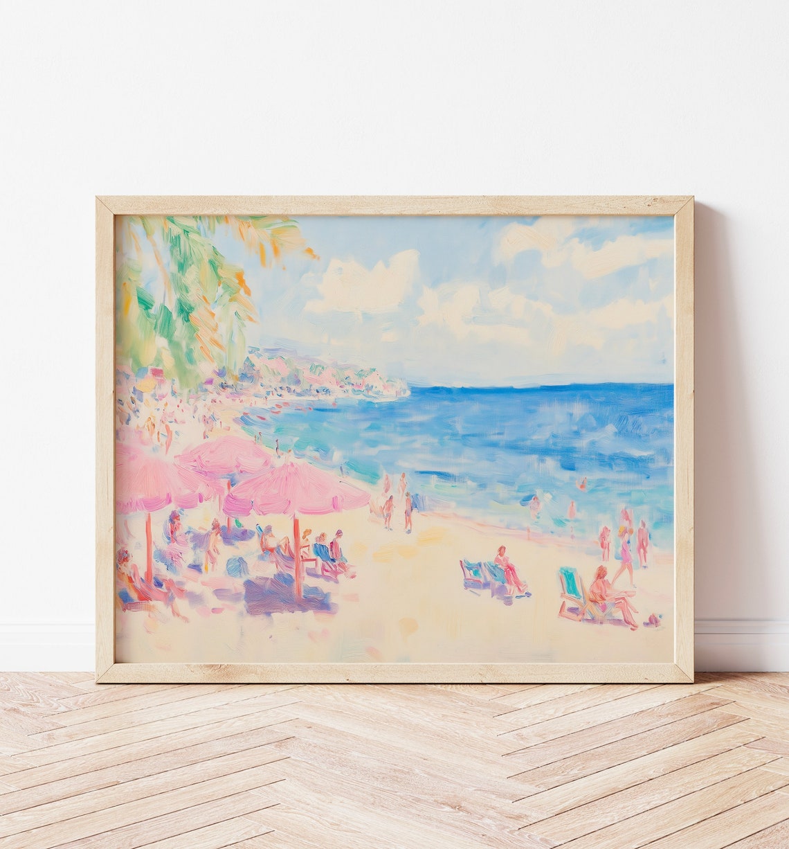 Matisse Inspired Beach Promenade Palm Trees Vibrant Coastal Art Poster - Image 3