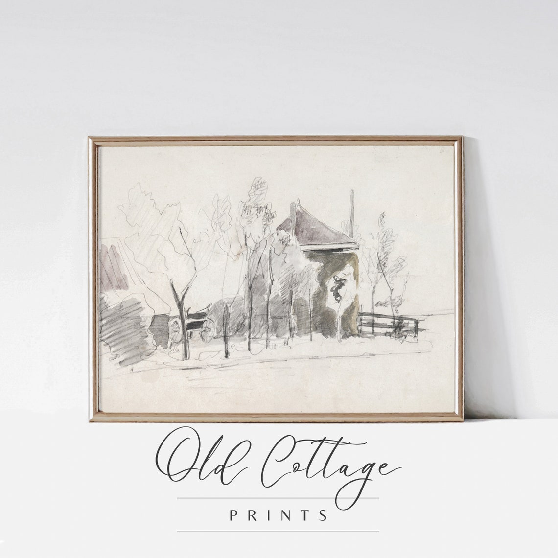 Country Sketch Vintage Farmhouse Sketch Remastered Artwork 0009